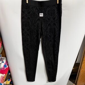 #3121-BeBop Black and Gray Patterned Leggings